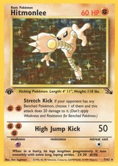 Hitmonlee - 7/62 - Holo Rare - 1st Edition